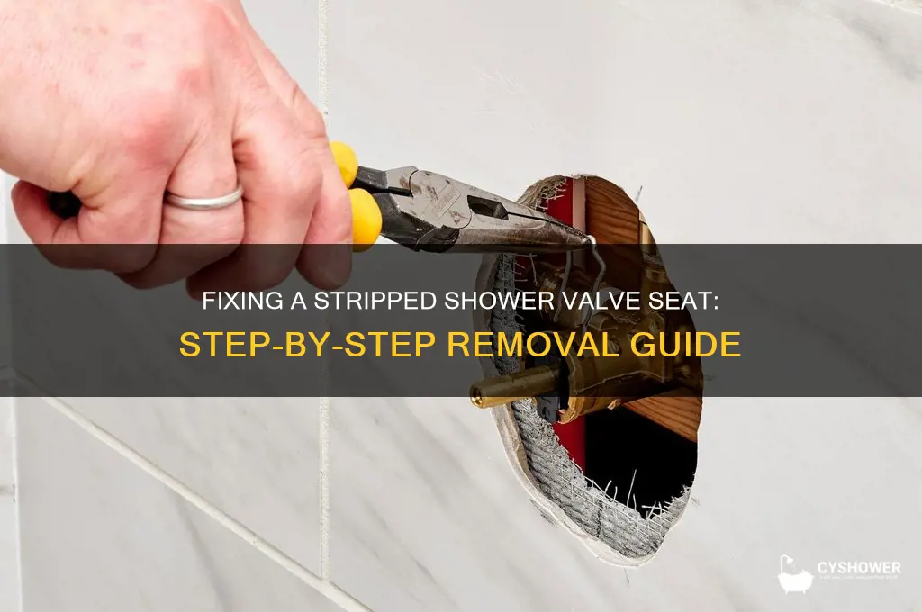 how to remove stripped shower valve seat
