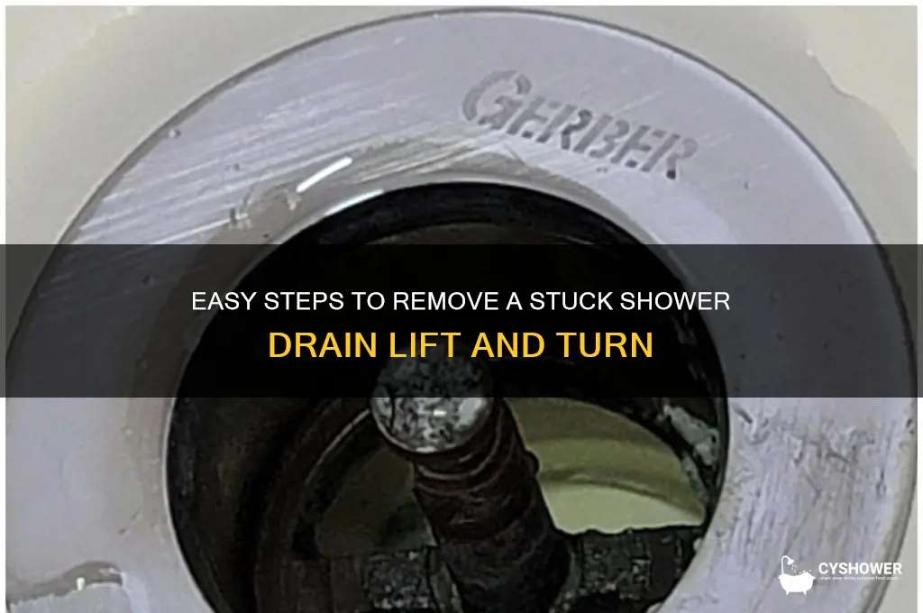 how to remove stubborn shower drain lift and turn
