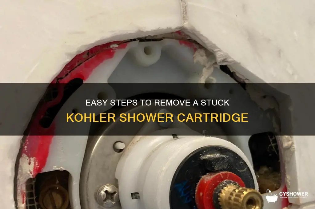 how to remove stuck kohler shower cartridge