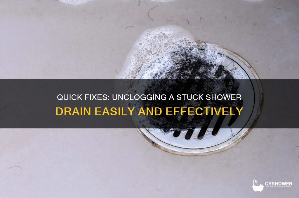 how to remove stuck shower drain