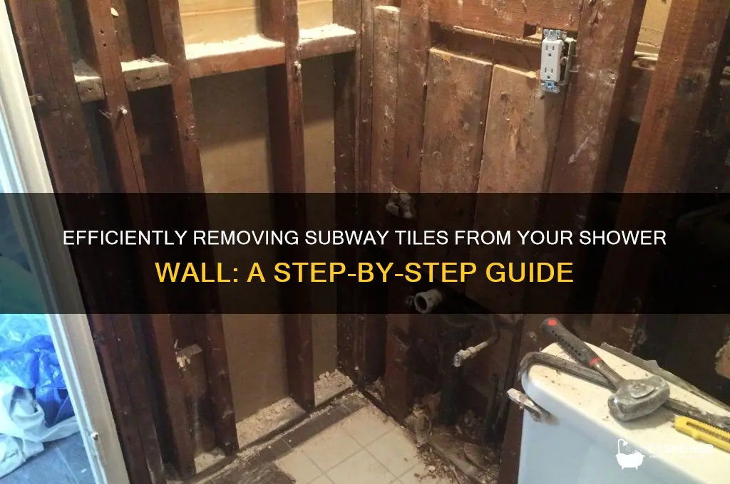 how to remove subway tile from shower wall