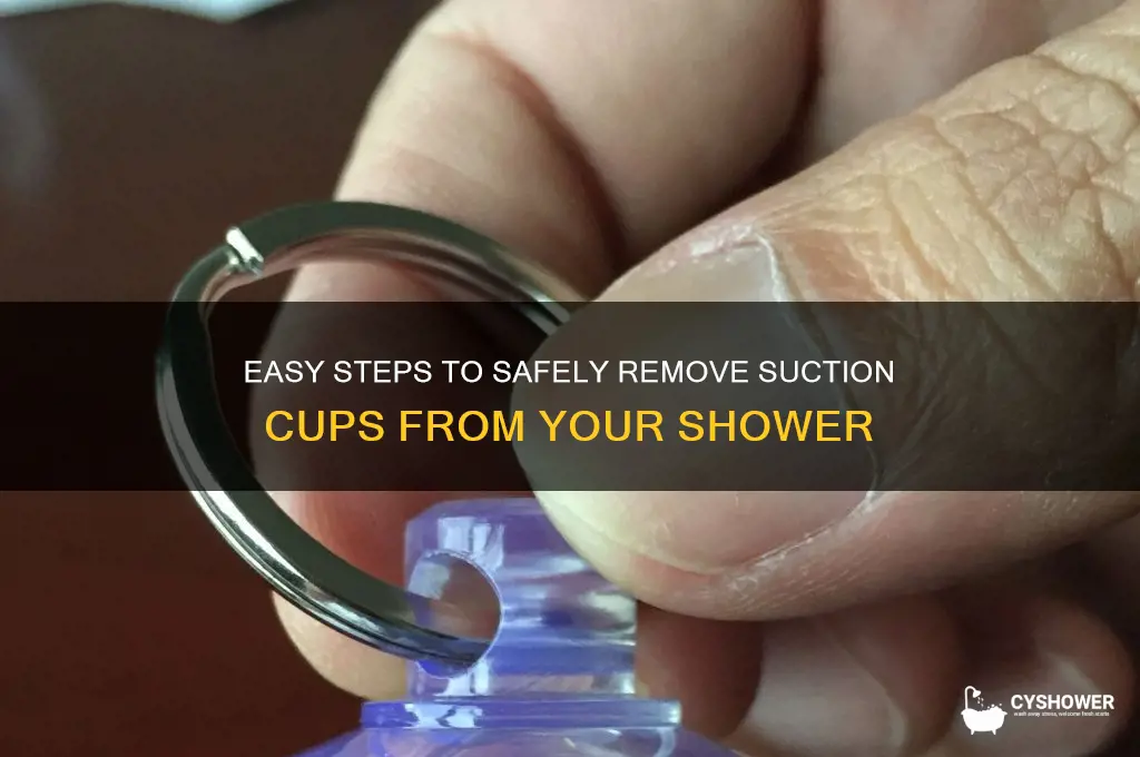 how to remove suction cup from shower