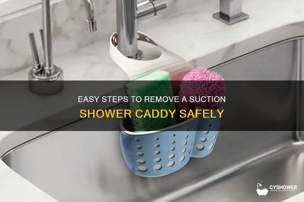 how to remove suction shower caddy