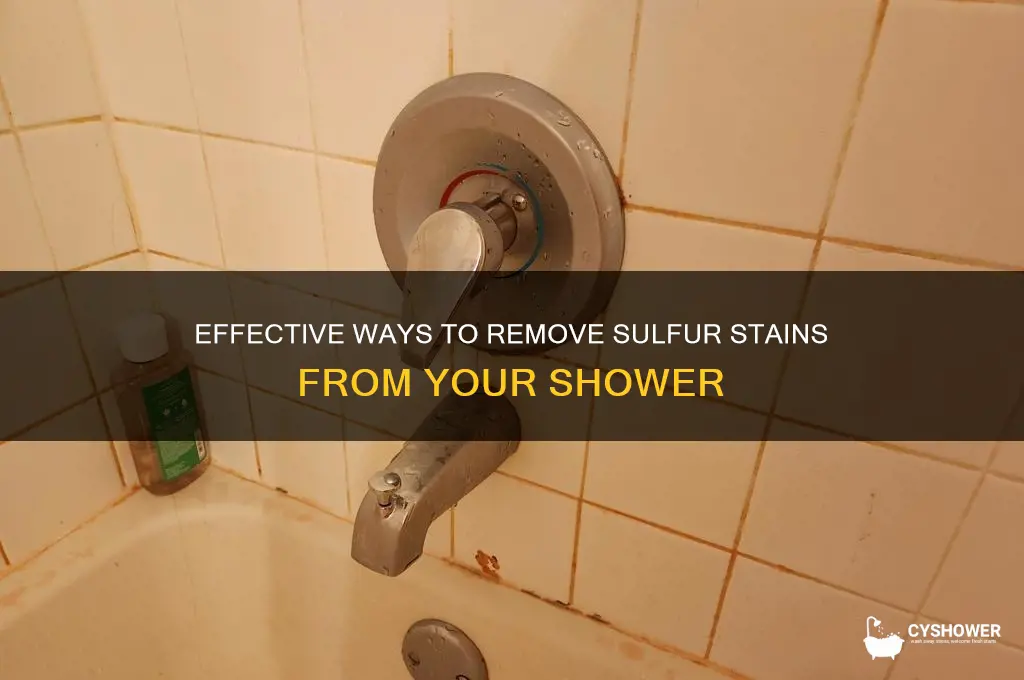 how to remove sulfur stains from shower
