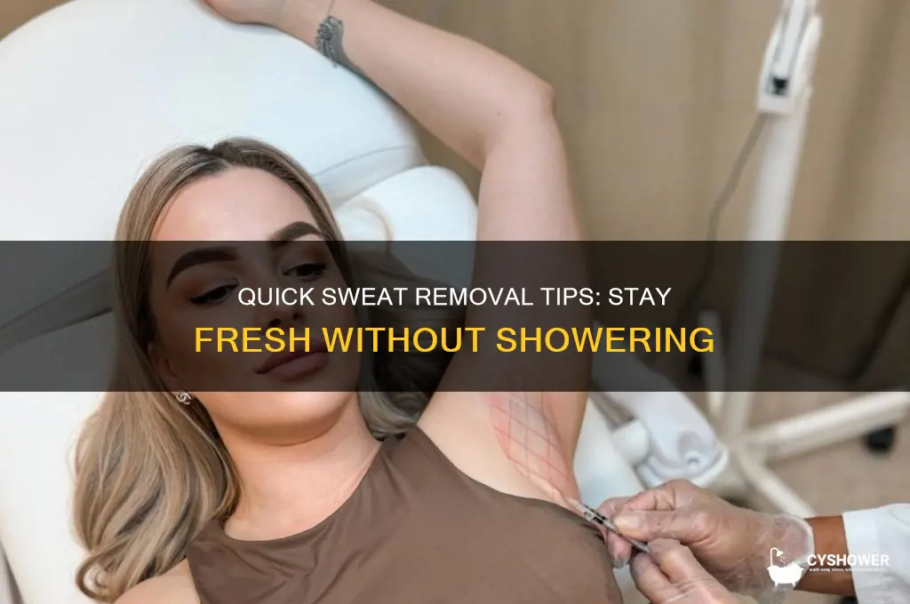 how to remove sweat without taking a shower