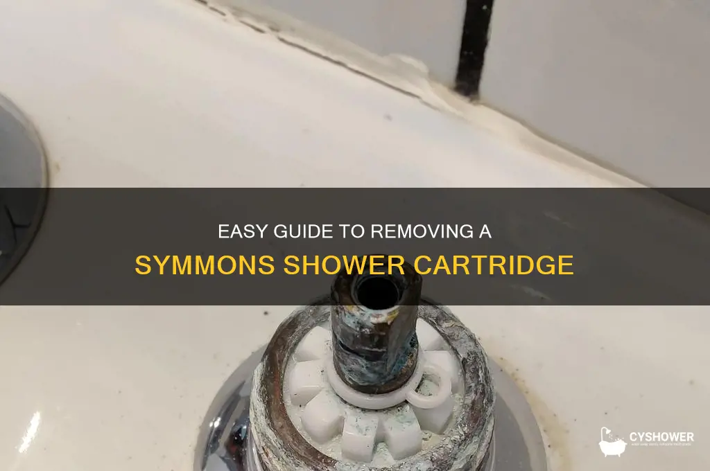 how to remove symmons shower cartridge