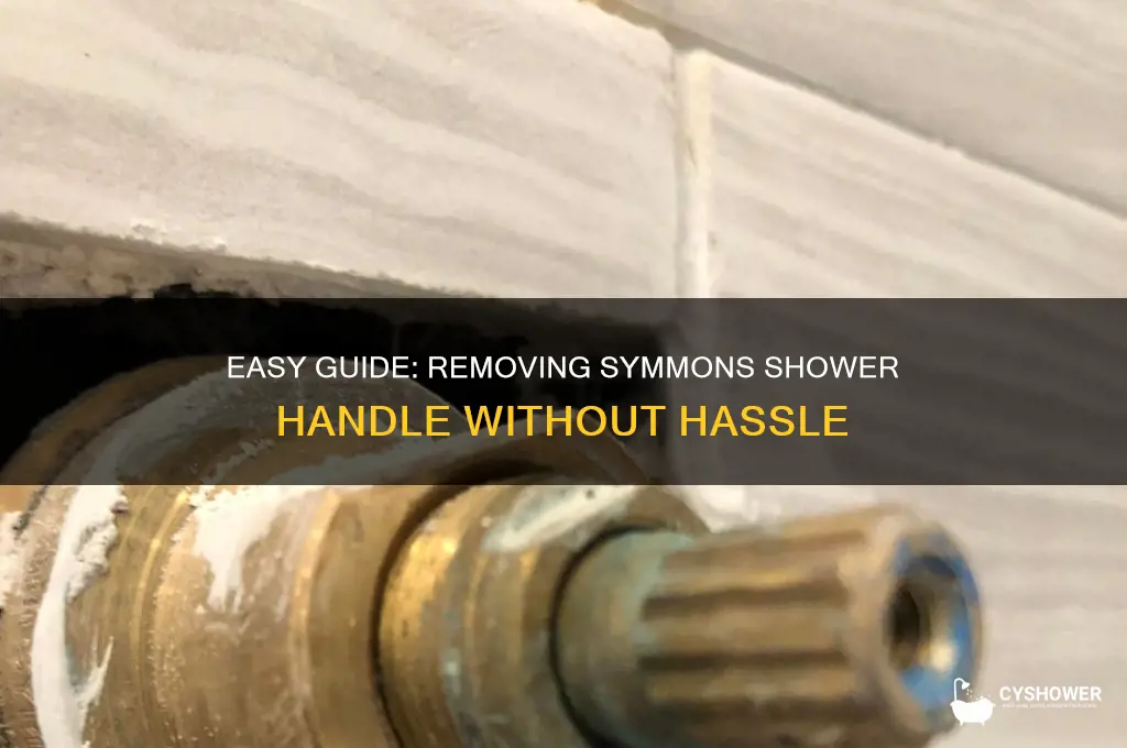 how to remove symmons shower handle