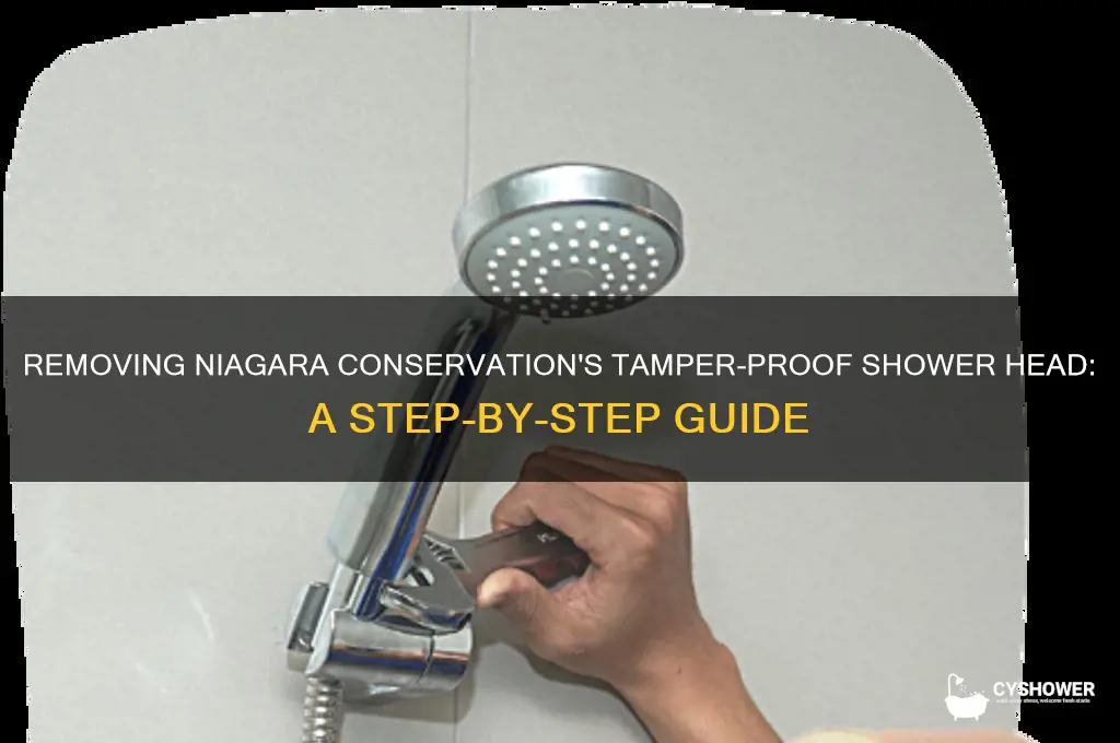how to remove tamper proof shower head by niagara conservation