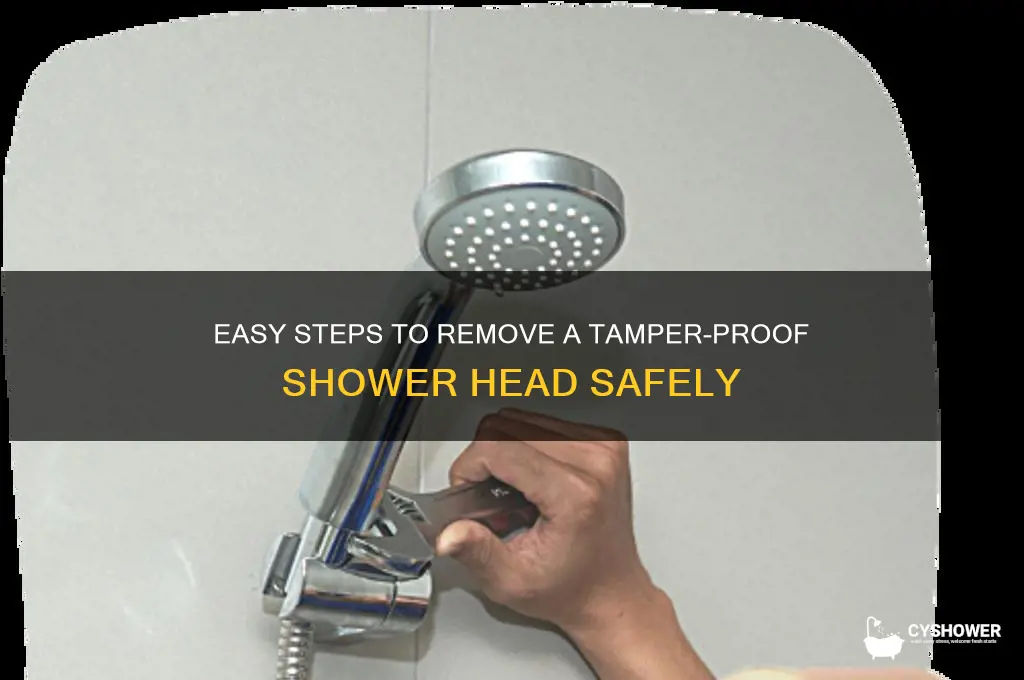 how to remove tamper proof shower head