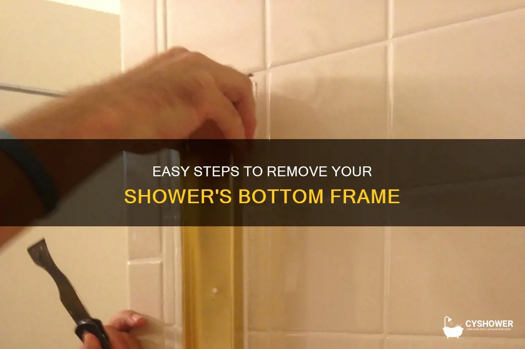 how to remove the bottom frame on shower