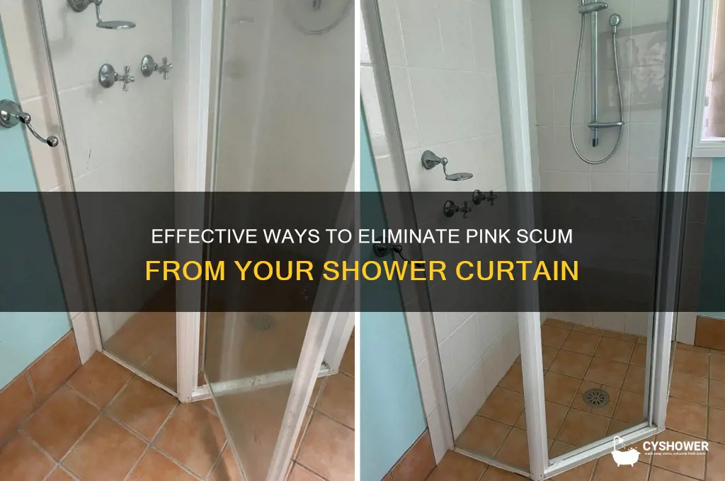 how to remove the pink scum on shower curtain