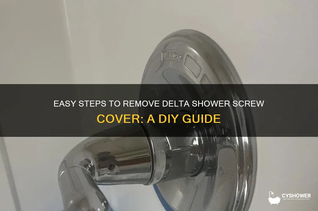 how to remove the screw cover on delta shower