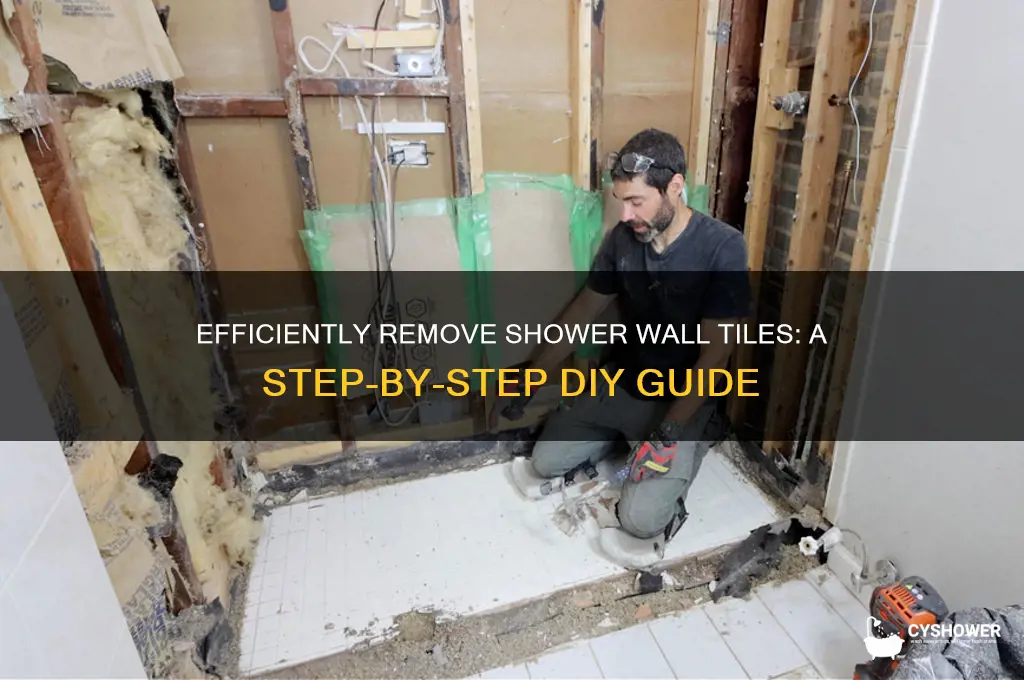 how to remove tile from shower wall
