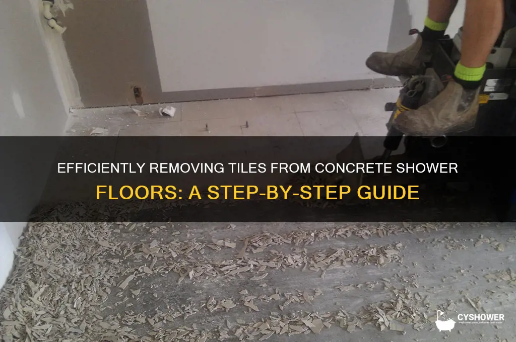 how to remove tiles from concrete shower floor