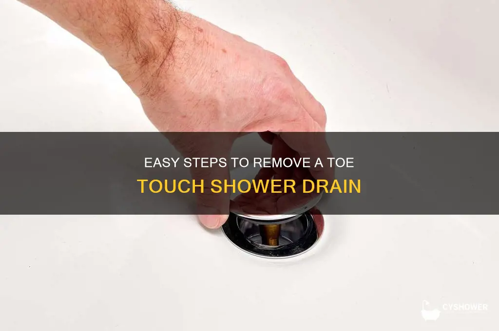 how to remove toe touch shower drain