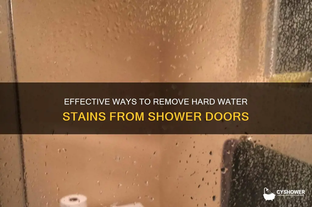 how to remove tough hard water stains from shower doors