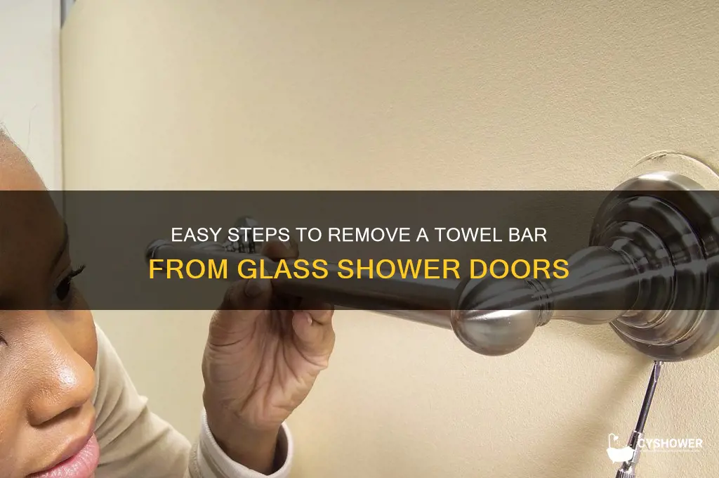 how to remove towel bar from glass shower door