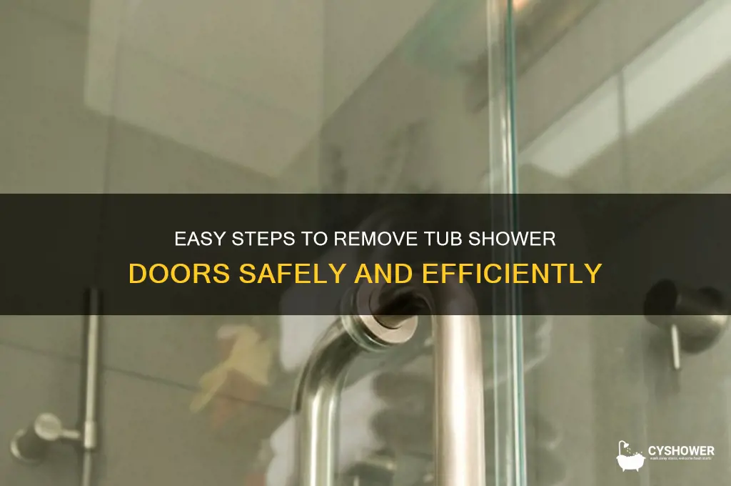 how to remove tub shower doors