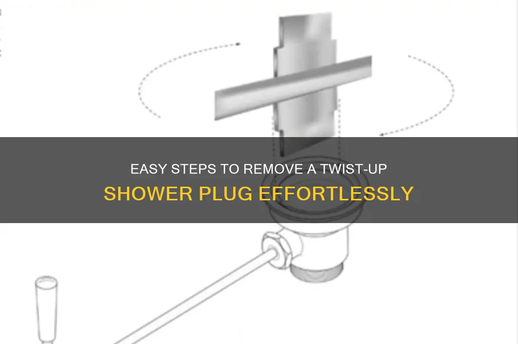 how to remove twist up shower plug