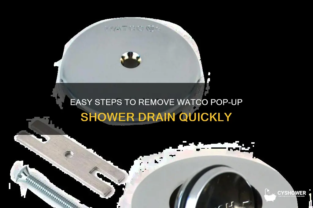 how to remove watco pop up shower drain