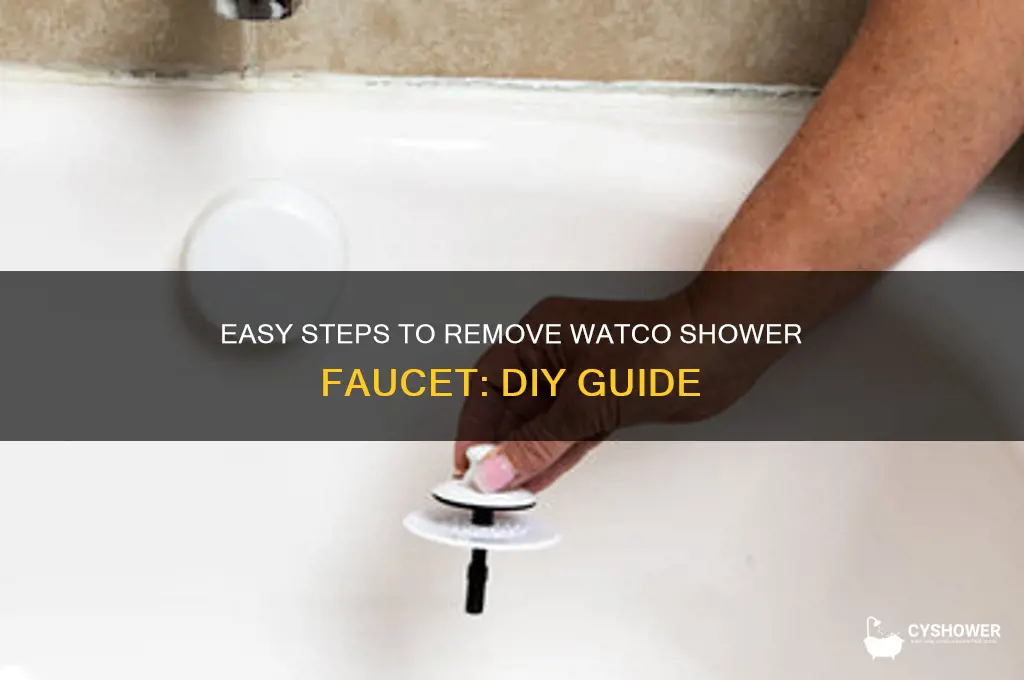 how to remove watco shower faucet