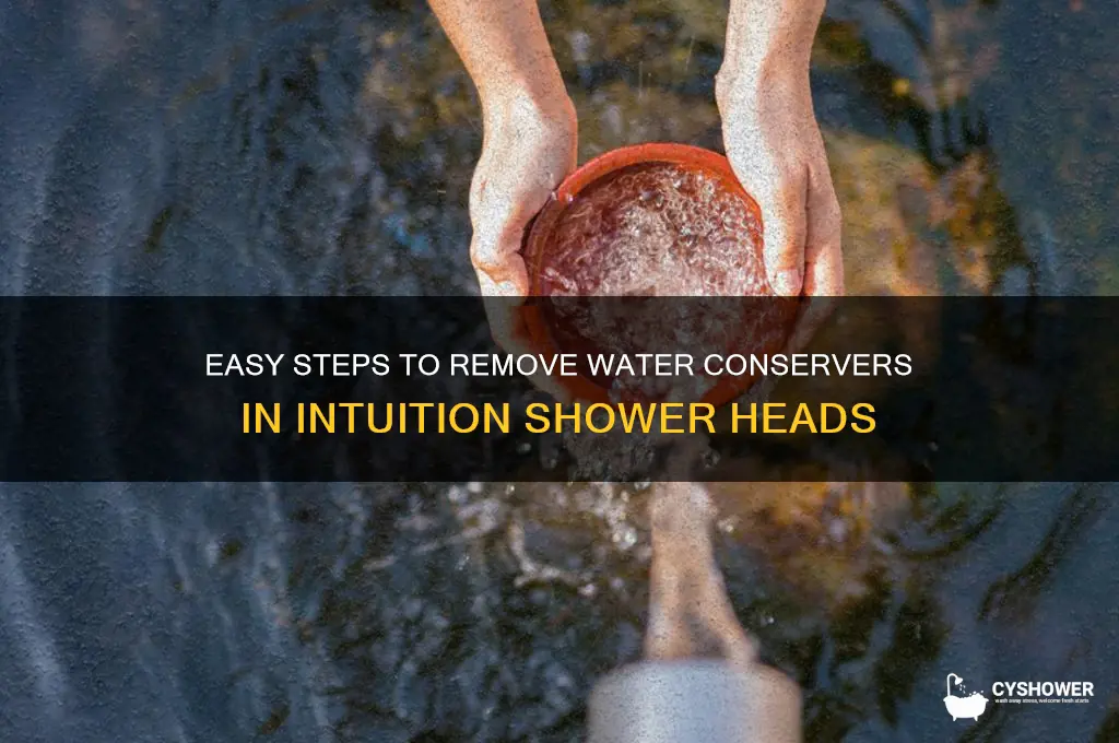 how to remove water conserver in intuition shower head
