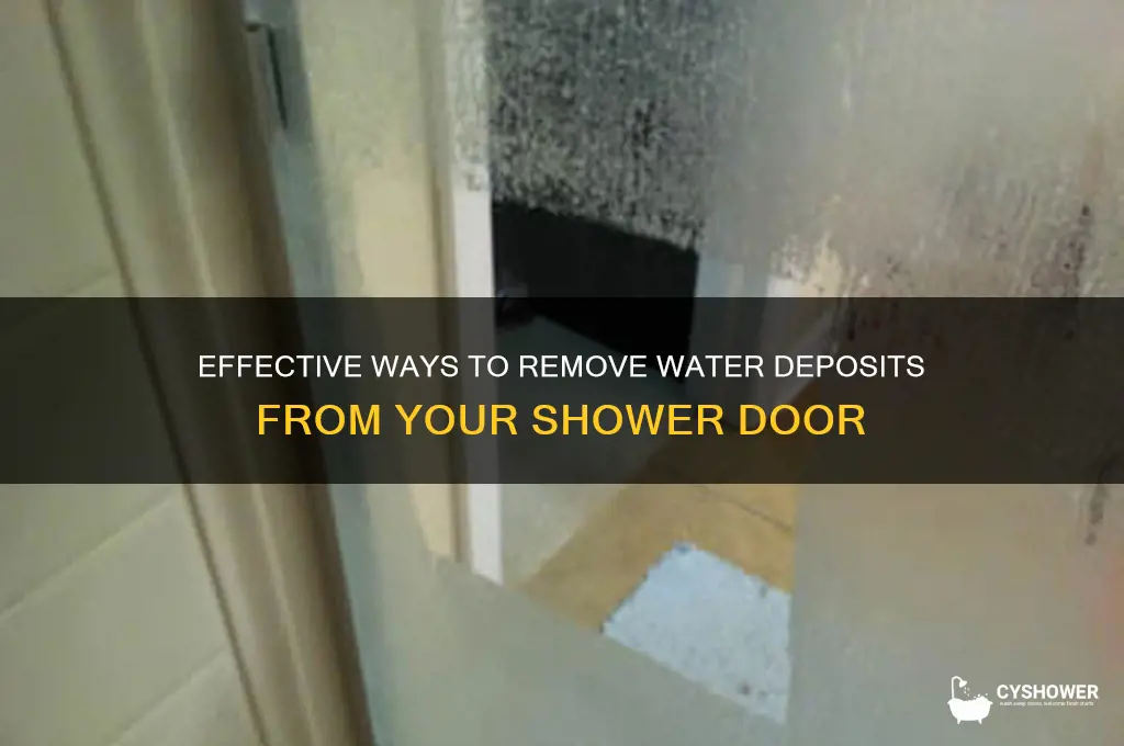 how to remove water deposirs from shower door