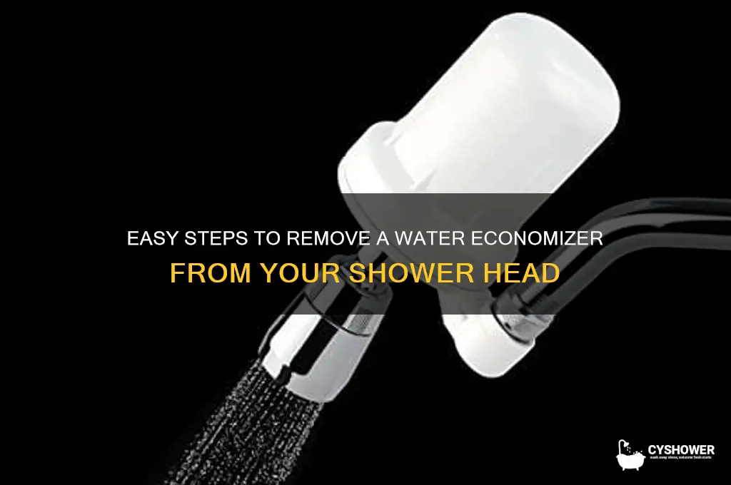 how to remove water economizer from shower head