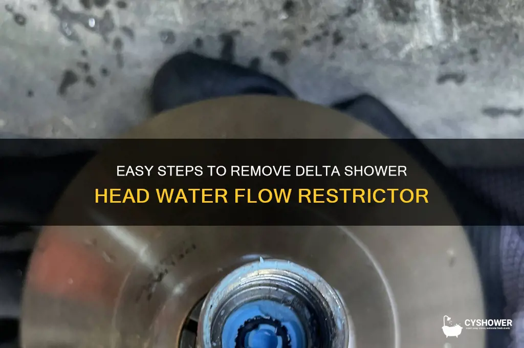 how to remove water flow restrictor from delta shower head