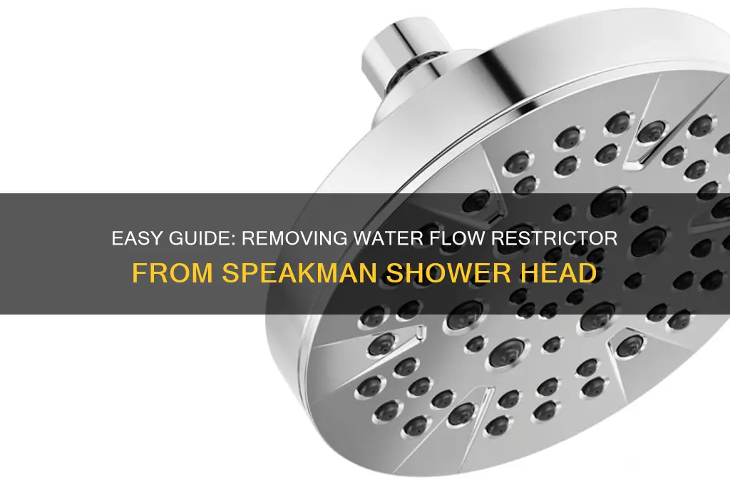 how to remove water flow restrictor from speakman shower head