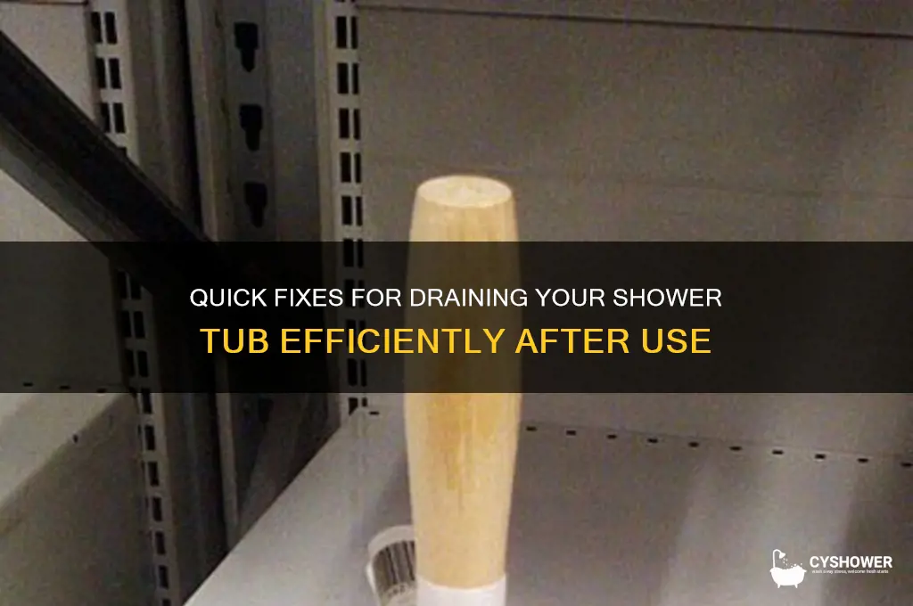 how to remove water from tub after shower