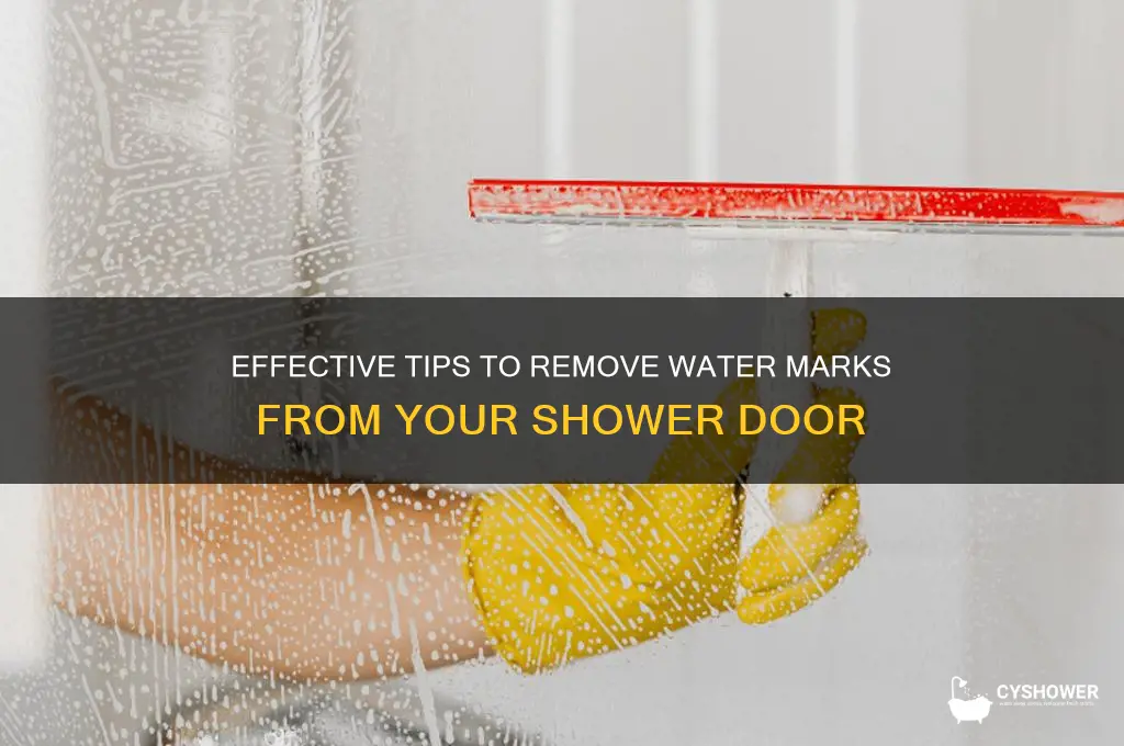 how to remove water marks from shower door