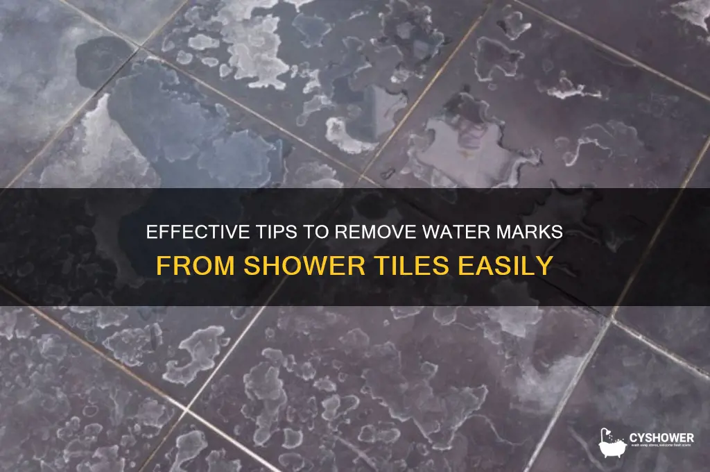 how to remove water marks from shower tiles