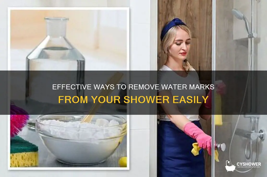 how to remove water marks from shower