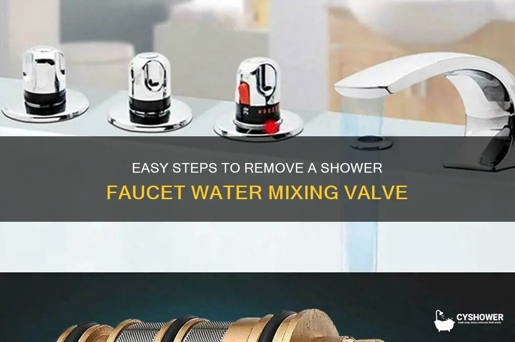how to remove water mixing valve on shower faucet