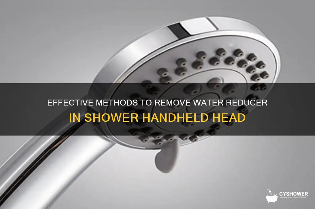 how to remove water reducer in shower handheld head