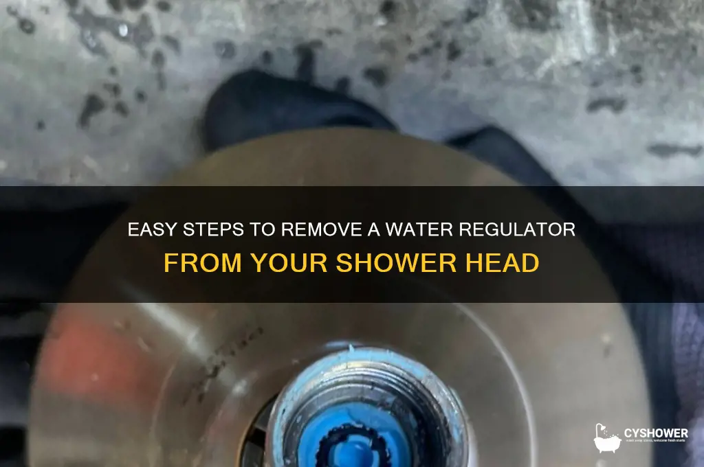 how to remove water regulator from shower head
