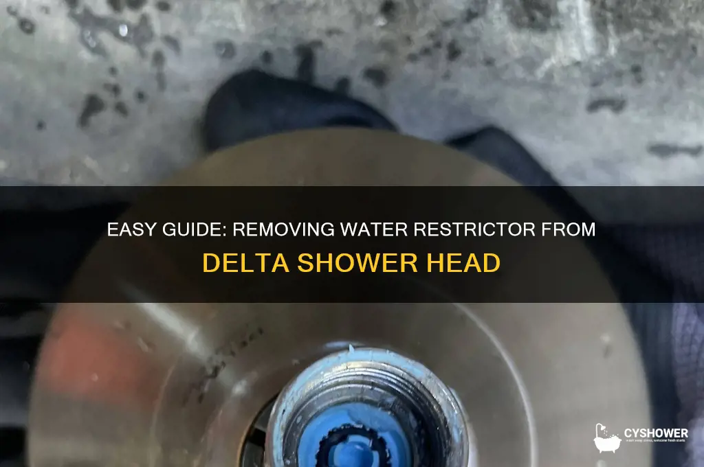 how to remove water restrictor from delta shower head