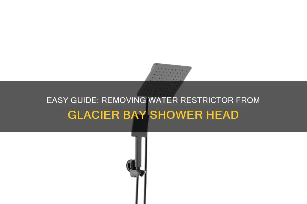 how to remove water restrictor from glacier bay shower head