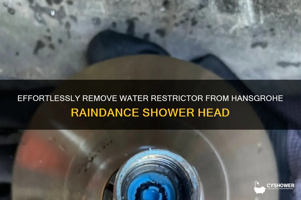 how to remove water restrictor from hansgrohe raindance shower head