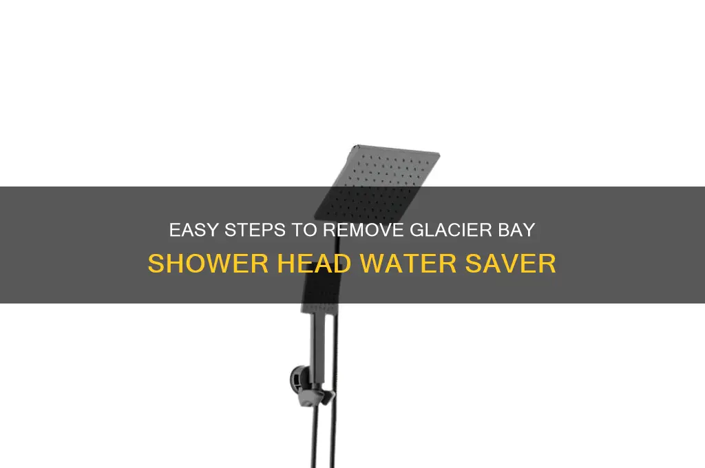 how to remove water saver from glacier bay shower head