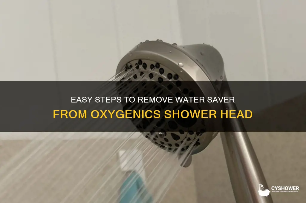 how to remove water saver from oxygenics shower head