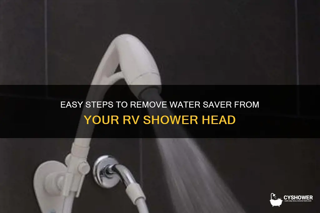 how to remove water saver from rv shower head