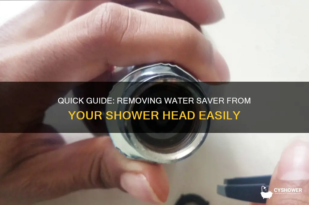 how to remove water saver from shower