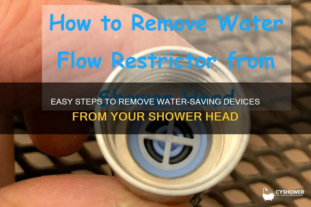 how to remove water saving device from shower head