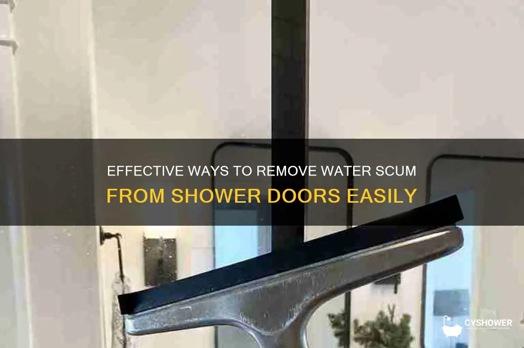 how to remove water scum from shower doors