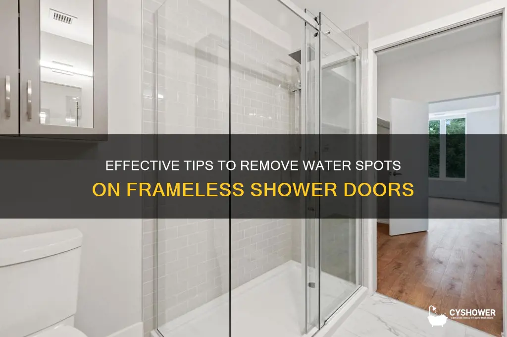 how to remove water spot on frameless shower door