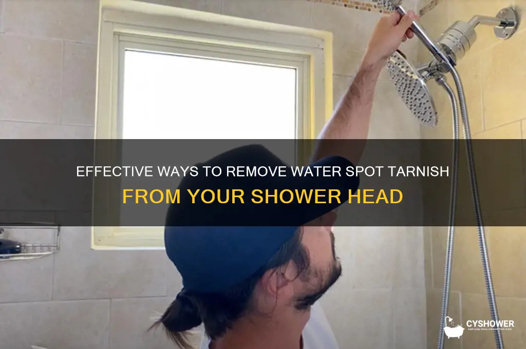 how to remove water spot tarnish from shower head