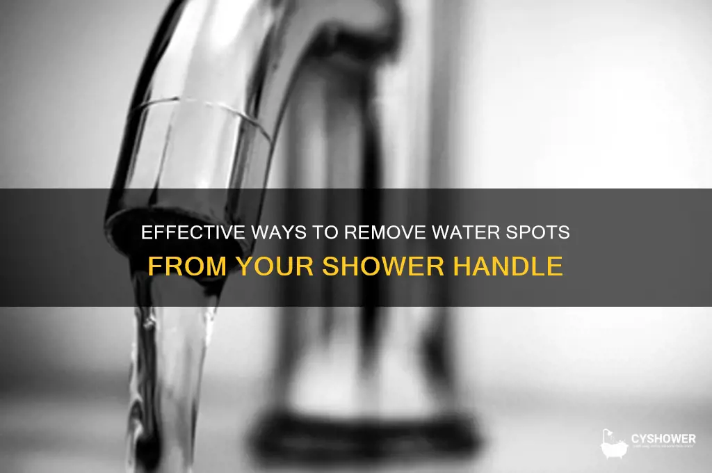 how to remove water spots frim shower handle