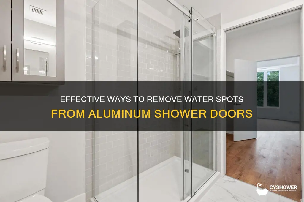 how to remove water spots from aluminum shower doors